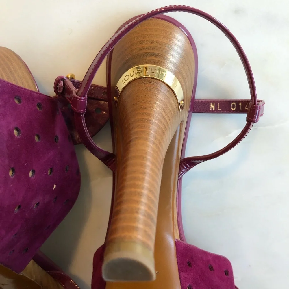 Louis Vuitton Rita Sandal 8cm 37.5 Framboise - Picture 11 of 16